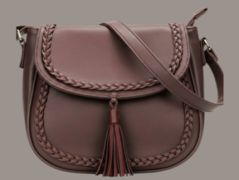Vintage-Inspired Faux Leather Saddle Bag
