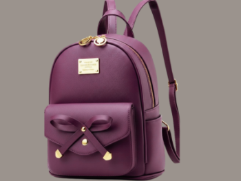 Chic Vegan Leather Bow Mini Backpack