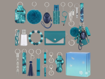 Ultimate 25-Piece Personal Safety Keychain Set for Women