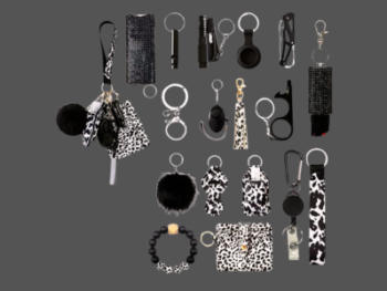 Ultimate 20-Piece Cow Print Self-Defense Keychain Set