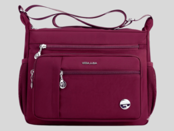 Vera Luna Casual Daily Messenger Bag – Multi-Zip