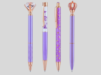 Elegant Aqua & Rose Gold Ballpoint Set